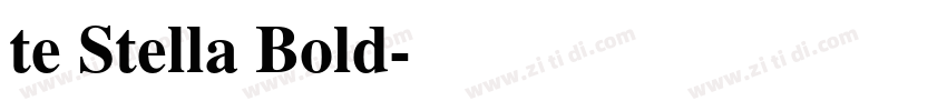 te Stella Bold字体转换